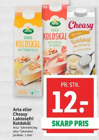 SPAR Arla eller Cheasy Laktosefri Koldskål tilbud