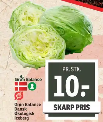 SPAR Grøn Balance Dansk Økologisk Iceberg tilbud