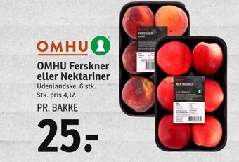 SPAR OMHU Ferskner eller Nektariner tilbud