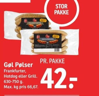 SPAR Gøl Pølser tilbud