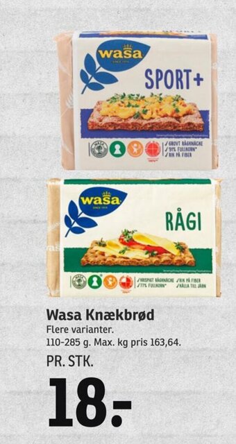 SPAR Wasa Knækbrød tilbud