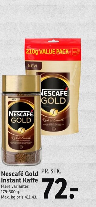 SPAR Nescafé Gold Instant Kaffe tilbud