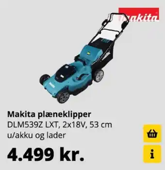 10-4 Byggecenter Makita plæneklipper tilbud