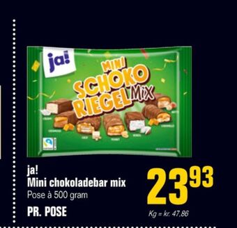 Otto Duborg Ja! chokoladebar mini schoko riegel mix tilbud