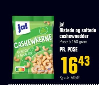 Otto Duborg Ja! cashewnødder tilbud