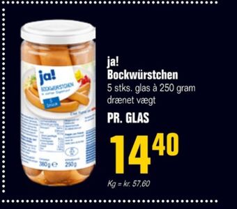 Otto Duborg Ja! bockwurst tilbud