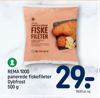 REMA 1000 Rema 1000 panerede fiskefileter tilbud
