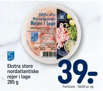 REMA 1000 Ekstra store nordatlantiske rejer i lage tilbud