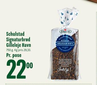 Min Købmand Schulstad signaturbrød gilleleje havn tilbud