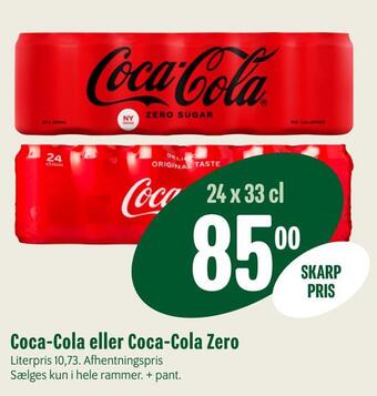 Min Købmand Coca-cola eller coca-cola zero tilbud