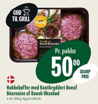 Min Købmand Hakkebøffer med kantkrydderi boeuf béarnaise af dansk oksekød tilbud