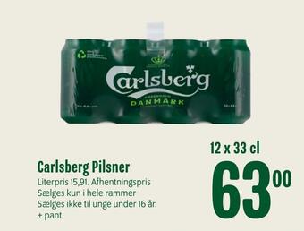 Min Købmand Carlsberg pilsner tilbud
