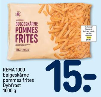 REMA 1000 Rema 1000 bølgeskårne pommes frites tilbud