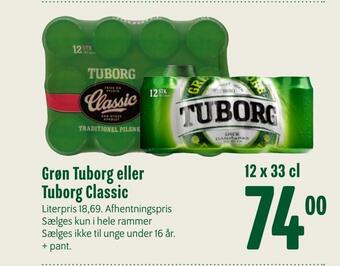 Min Købmand Grøn tuborg eller tuborg classic tilbud