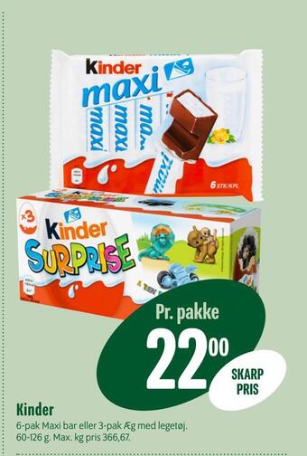 Min Købmand Kinder tilbud