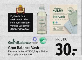 SPAR Grøn balance vask tilbud