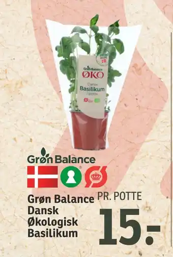 SPAR Grøn balance dansk økologisk basilikum tilbud