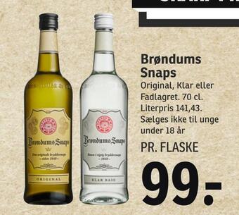 SPAR Brøndums snaps tilbud