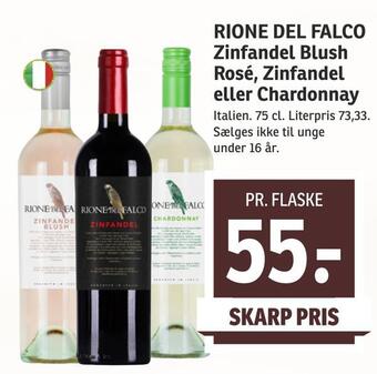 Rione del falco zinfandel blush rosé, zinfandel eller chardonnay