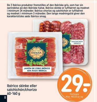 Ibérico skinke eller salchichón/chorizo