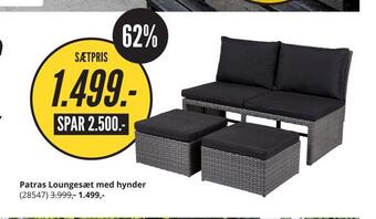 My Home Patras loungesæt med hynder tilbud