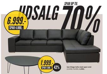 My Home San diego sofa med open end tilbud