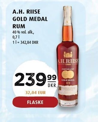 Scandinavian Park A.h. riise gold medal rum tilbud