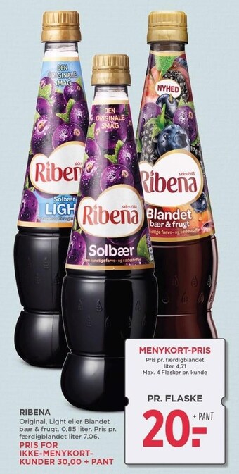 MENY Ribena tilbud