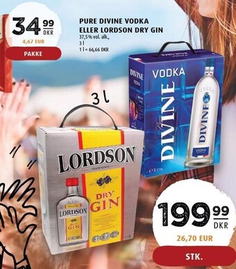 Pure divine vodka eller lordson dry gin