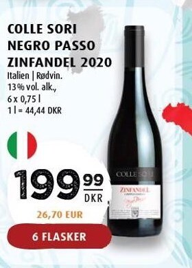 Scandinavian Park Colle sori negro passo zinfandel 2020 - 6 flasker tilbud