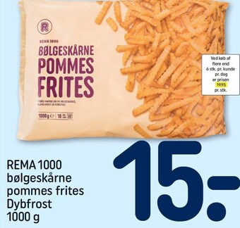 Rema 1000 bølgeskårne pommes frites