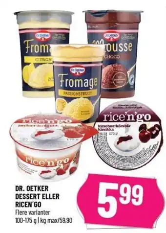 Løvbjerg DR. OETKER DESSERT ELLER RICEN GO tilbud
