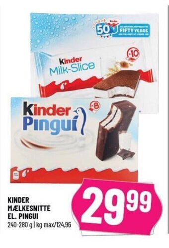 Løvbjerg KINDER MÆLKESNITTE EL. PINGUI tilbud