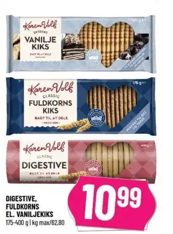 Løvbjerg DIGESTIVE, FULDKORNS EL. VANILJEKIKS tilbud