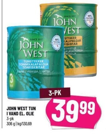 Løvbjerg JOHN WEST TUN I VAND EL. OLIE tilbud