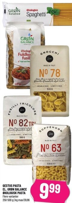 Løvbjerg GESTUS PASTA EL. GRØN BALANCE ØKOLOGISK PASTA tilbud