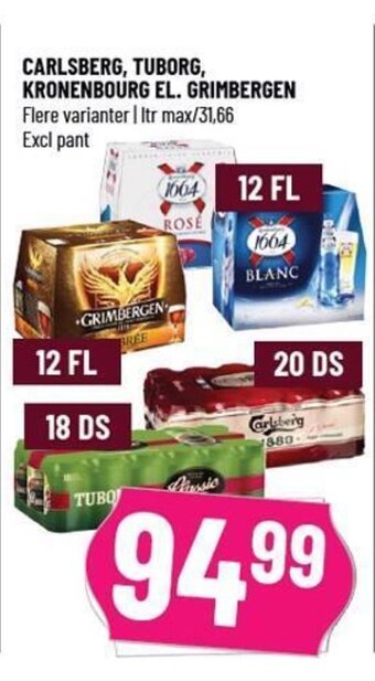 Løvbjerg CARLSBERG, TUBORG, KRONENBOURG EL. GRIMBERGEN tilbud