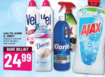 Løvbjerg AJAX, VEL, KLORIN EL. DUNLET tilbud