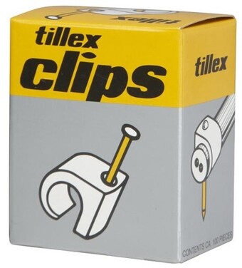 100 stk tillex kabelclips 7-10/25 mm, rund, hvid