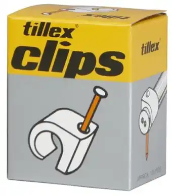 100 stk tillex kabelclips 5-7/20 mm, rund, natur