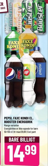 Løvbjerg PEPSI, FAXE KONDI EL. BOOSTER ENERGIDRIK tilbud