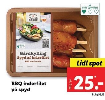 Lidl BBQ inderfilet på spyd tilbud