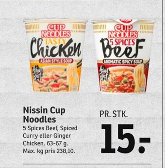 SPAR Nissin Cup Noodles tilbud