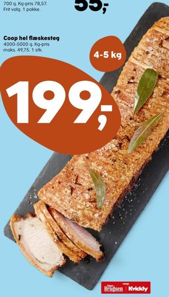 Kvickly Coop flæskesteg tilbud