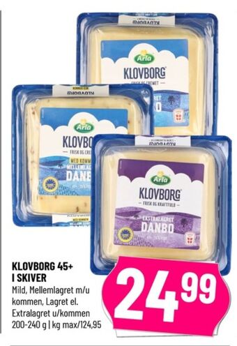 Løvbjerg Klovborg skiveost danbo ekstralagret tilbud