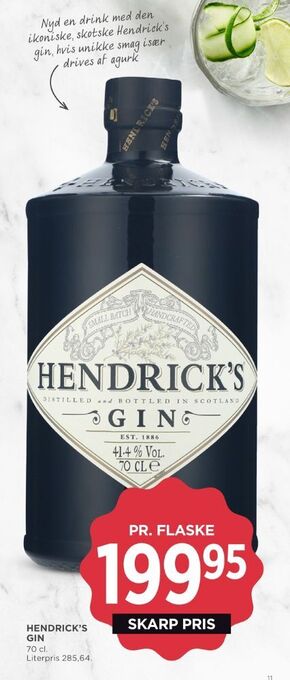 MENY Hendricks gin tilbud