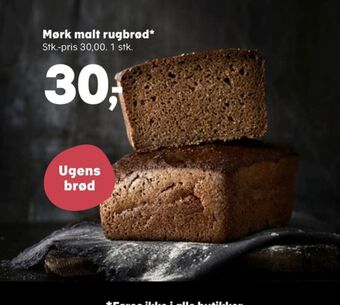 SuperBrugsen Ukendt bageren rugbrød tilbud