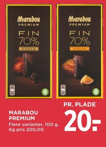 MENY Premium chokoladeplade fin 70% kakao tilbud