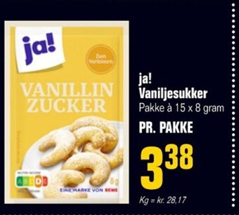 Poetzsch Padborg ja! Vaniljesukker Pakke à 15 x 8 gram PR. PAKKE tilbud
