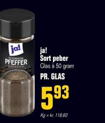 Poetzsch Padborg ja! Sort peber Glas à 50 gram tilbud